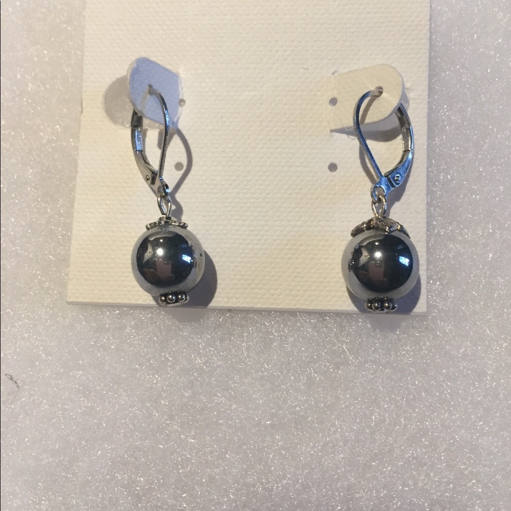 Hematite earring